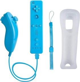 img 3 attached to 🎮 Wii Remote and Nunchuck Controller, 2 Sets of Wireless Game Joystick Controllers, Compatible with Nintendo Wii & Wii U (Blue & Pink)