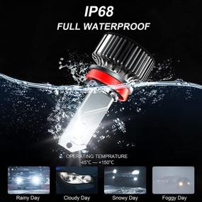 img 1 attached to 🔆 LAWTOOLIGHT H11/H9/H8 LED Headlight Bulb - 2-Pack, 15000 Lumens High Low Beam Fog Light, 80W Super Bright LED Headlight Conversion Kit - 300% Brighter, 6500K Cool White, Halogen Replacement