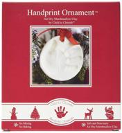 👶 cherish-it first christmas ornament kit: marshmallow clay baby handprint or footprint логотип