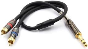 img 3 attached to 🔌 TISINO Кабель RCA к 1/4 - 10 футов - высококачественный аудио-разветвительный кабель Y - идеально подходит для подключения устройств TRS к RCA.