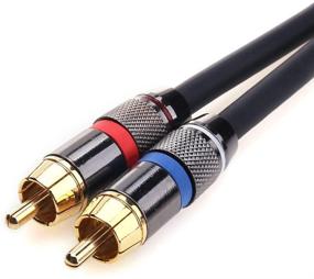 img 2 attached to 🔌 TISINO Кабель RCA к 1/4 - 10 футов - высококачественный аудио-разветвительный кабель Y - идеально подходит для подключения устройств TRS к RCA.