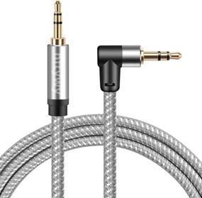 img 3 attached to 🔌 20 ft Male to Male 3.5mm Audio Cable – High-Quality AUX Cord for Beats, iPhone, iPod, iPad, Tablets, Speakers – 90 Degree Right Angle Auxiliary Cable
