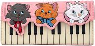 🐱 loungefly disney aristocats keyboard kitties faux leather wallet logo