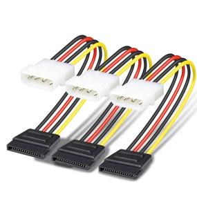 img 4 attached to SATA to Molex Power Cable - BENFEI 3 Pack 4 Pin Molex to SATA Power Cable - 10 Inches, Improved SEO