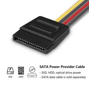 img 2 attached to SATA to Molex Power Cable - BENFEI 3 Pack 4 Pin Molex to SATA Power Cable - 10 Inches, Improved SEO