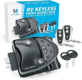 img 4 attached to 🔒 RV Keyless Entry Door Lock with Deadbolt by MICTUNING - Heavy-duty Metal RV Lock Latch Handle with 2 Wireless Fobs, 2 Keys, Screwdriver, Gasket, and Backlit Keypad - Ideal for Travel Trailers, Campers, Caravans