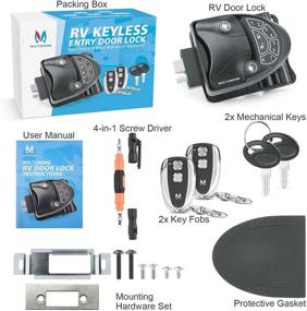 img 3 attached to 🔒 RV Keyless Entry Door Lock with Deadbolt by MICTUNING - Heavy-duty Metal RV Lock Latch Handle with 2 Wireless Fobs, 2 Keys, Screwdriver, Gasket, and Backlit Keypad - Ideal for Travel Trailers, Campers, Caravans