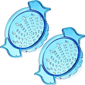 img 4 attached to Blue Food Colander and Mess-Free Tuna Can 🥘 Strainer for Beans, Vegetables, Fruit - Set of 2