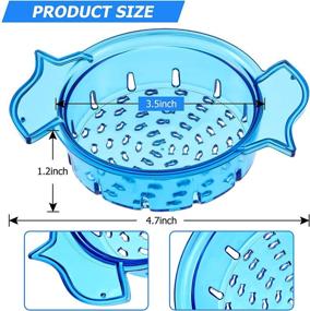 img 3 attached to Blue Food Colander and Mess-Free Tuna Can 🥘 Strainer for Beans, Vegetables, Fruit - Set of 2