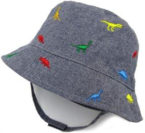 img 4 attached to 🦖 Adorable Dinosaur-Printed Kids Summer Sun Hat - Perfect Baby Boy Toddler Gift!