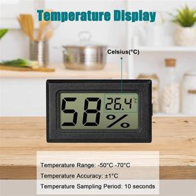 img 3 attached to 🌡️ EEEKit 8-Pack Mini Thermometer Hygrometer, LCD Digital Temperature Humidity Meter Gauge with Celsius Display for Cars, Home, Office, Greenhouse, and Incubator