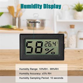 img 2 attached to 🌡️ EEEKit 8-Pack Mini Thermometer Hygrometer, LCD Digital Temperature Humidity Meter Gauge with Celsius Display for Cars, Home, Office, Greenhouse, and Incubator