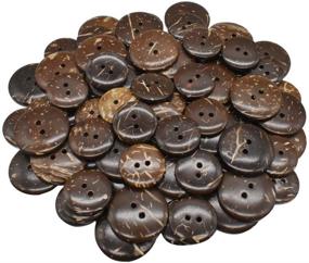 img 4 attached to 🥥 Renashed 100pcs Brown New Thick Coconut Shell Buttons - 2 Hole Craft Sewing Buttons (Mix 2/2.5cm) - Premium Quality & Hot Products