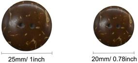 img 3 attached to 🥥 Renashed 100pcs Brown New Thick Coconut Shell Buttons - 2 Hole Craft Sewing Buttons (Mix 2/2.5cm) - Premium Quality & Hot Products