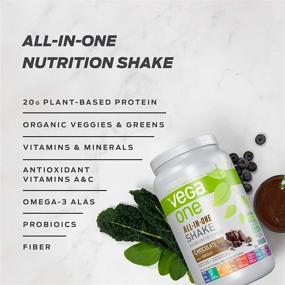 img 2 attached to 🥤 Vega One Chocolate Nutritional Shake - Plant Based Vegan Protein Powder, Non Dairy, Gluten Free, Non GMO, 30.9 Ounce (Pack of 1) – 19 Servings Included