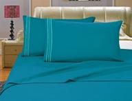 🛏️ elegant comfort 1500 thread count egyptian quality 4-piece bed sheet sets - luxurious turquoise bedding with deep pockets, wrinkle free & fade resistant - queen size logo