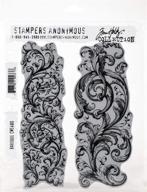 🖌️ stampers anon cling rbbr stamp set baroque by tim holtz: enhance your craft projects logo