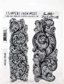 img 3 attached to 🖌️ Stampers Anon CLING RBBR STAMP SET BAROQUE by Tim Holtz: Enhance Your Craft Projects