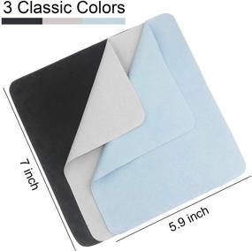 img 3 attached to 🧽 Anvin Microfiber Cleaning Cloth for Glasses, Electronics, Lens, Camera, Sunglasses - Lint-Free Fiber Cloth Pack of 15 (6x7 Inch) Black/Grey/Light Blue