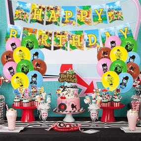 img 2 attached to 46PCS Animal Crossing Birthday Party Supplies Set - Video Game Theme Decorations with 20 Balloons, 1 Banner, and 24 Cake Toppers - Perfect Gifts for Kids!