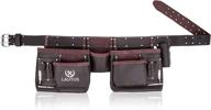 🛠️ lautus oil tanned leather tool belt/pouch/bag for carpenters, construction workers, framers, handymen, electricians - 100% genuine leather logo