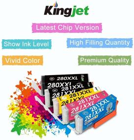 img 2 attached to 🖨️ Kingjet 280 281 PGI-280XXL CLI-281XXL Ink Cartridge Replacement for Canon Pixma TR8520 TR7520 TS6120 TS6220 TS6320 TS8120 TS8220 TS9120 Printer, 5 Pack