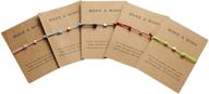 шикарный и универсальный набор браслетов в виде сердец: регулируемый, плетеный, с подарочными карточками! идеальное дружбенное украшение для женщин и девочек - 5 штук в упаковке. логотип