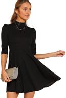 👗 floerns women's black flare dress - perfect suiting & blazers attire in women's clothing logo