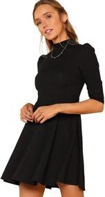 img 2 attached to 👗 Floerns Women's Black Flare Dress - Perfect Suiting & Blazers attire in women's clothing