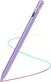 img 4 attached to Digital Stylus Pens For Touch Screens Fine Point Stylist Pen Precise And Smooth Stylish Pencil (Purple)