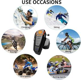 img 2 attached to 🔊 BT-S2 Motorcycle Bluetooth Headset: Intercom System for 3 Riders, Handsfree, Music, FM, GPS - Boom Microphone