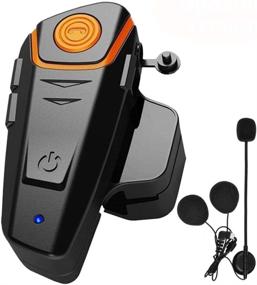 img 4 attached to 🔊 BT-S2 Motorcycle Bluetooth Headset: Intercom System for 3 Riders, Handsfree, Music, FM, GPS - Boom Microphone