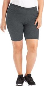 img 4 attached to 🩳 Just My Size Plus-Size Stretch Jersey Bike Shorts for Women