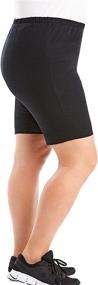 img 2 attached to 🩳 Just My Size Plus-Size Stretch Jersey Bike Shorts for Women