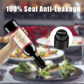 img 2 attached to 🍾 [2 PACK] Wine Bottle Stoppers, Reusable Vacuum Wine Stoppers with Time Scale Record, Wine Savers Vacuum Pump Corks for Freshness, Best Gift Accessories