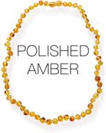 premium meraki adult baltic amber bracelet: polished baroque & certified 7-inch genuine honey baltic amber bracelet logo