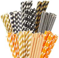 hansgo decorations straws drinking stripe logo