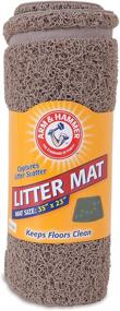 img 1 attached to 🐾 Petmate Arm & Hammer Paw Design Wedge Shape Litter Mat