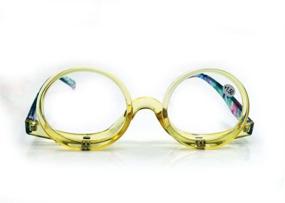 img 3 attached to Yellow 2 in 1 Reading Glasses Makeup Glasses for Visually Impaired Women (1.5)