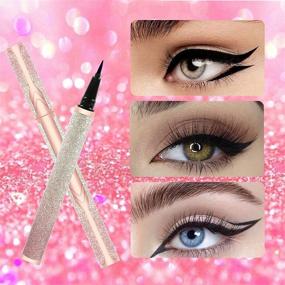 img 1 attached to Black Lash Glue Pen Super Strong Hold Eyelash Adhesive For False Lashes Clear Waterproof Long-Lasting Lash Glue Liner Pen Suitable For Sensitive Eyes (Gradient Pink Glitter Pack)