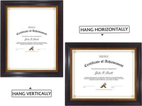 img 2 attached to Golden State Art 8.5x11 Frame - Diploma/Certificate Display, Real Glass, Table-Top Design, Black Gold Burgundy (1-Pack)