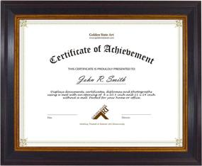 img 4 attached to Golden State Art 8.5x11 Frame - Diploma/Certificate Display, Real Glass, Table-Top Design, Black Gold Burgundy (1-Pack)