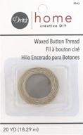 🪡 dritz home 9043 waxed button thread: natural and durable - 20 yards logo