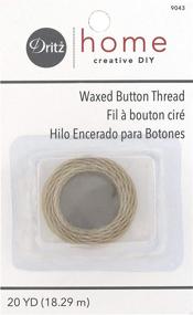 img 1 attached to 🪡 Dritz Home 9043 Waxed Button Thread: Natural and Durable - 20 Yards