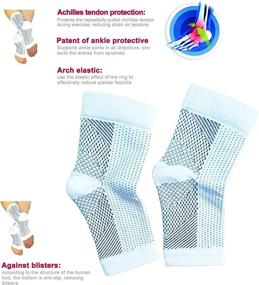 img 3 attached to Promack Compression Socks Supports Shin Splints - Ankle Brace Pair For Unisex In White Color