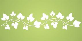 img 1 attached to 🌿 Ivy Stencil, 6 x 3 inch (M) - Decorative Leaf Wall Border Stencil for Painting Templates