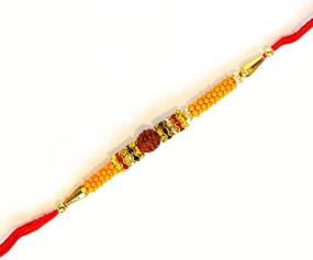 img 1 attached to 🔴 Rakhi Set of 5 for Brother - Red Color Thread Design, Perfect for Raksha Bandhan Celebration