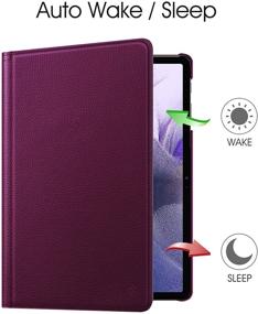 img 1 attached to 📱 Fintie Rotating Case for Samsung Galaxy Tab S7 FE 12.4 inch 2021 & Galaxy Tab S7 Plus 2020 - 360 Degree Swivel Stand Cover with Auto Sleep/Wake - Purple