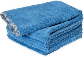 img 2 attached to 🚗 Premium Buff Detail Microfiber Car Towels - 16"x 16", 400 GSM, 80/20 Blend, Tagless, Soft Satin Piped Edges - All-Purpose Auto Detailing (Blue, 6 Pack)