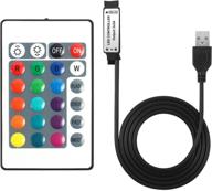 rgbzone 1m usb dc 5v inline ir controller + wireless 24 key controller for 5050 3528 rgb led light strip логотип